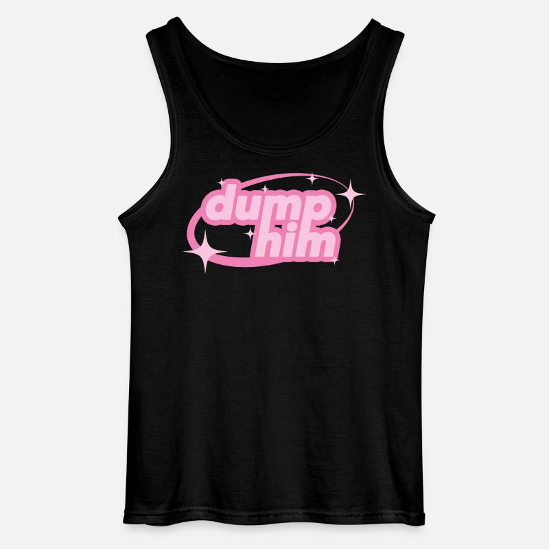 Dump Him – Girly Y2K Statement - Gildan Männer Tank Top - Schwarz