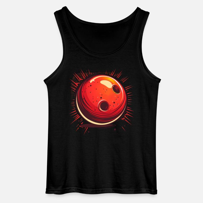 Bowlingkugel Comic Look - Gildan Männer Tank Top - Schwarz
