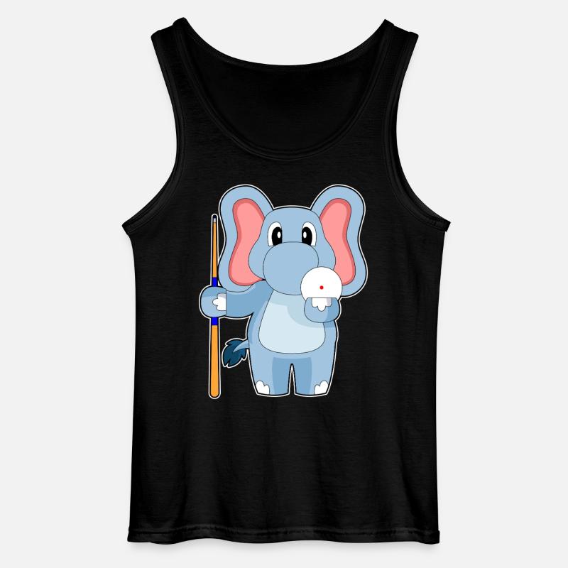Elefant Billiard Queue - Gildan Männer Tank Top - Schwarz