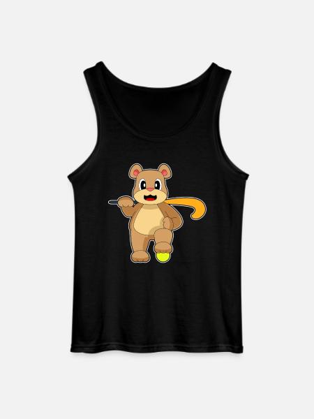 Bär Feldhockey Hockeyschläger - Gildan Männer Tank Top - Schwarz