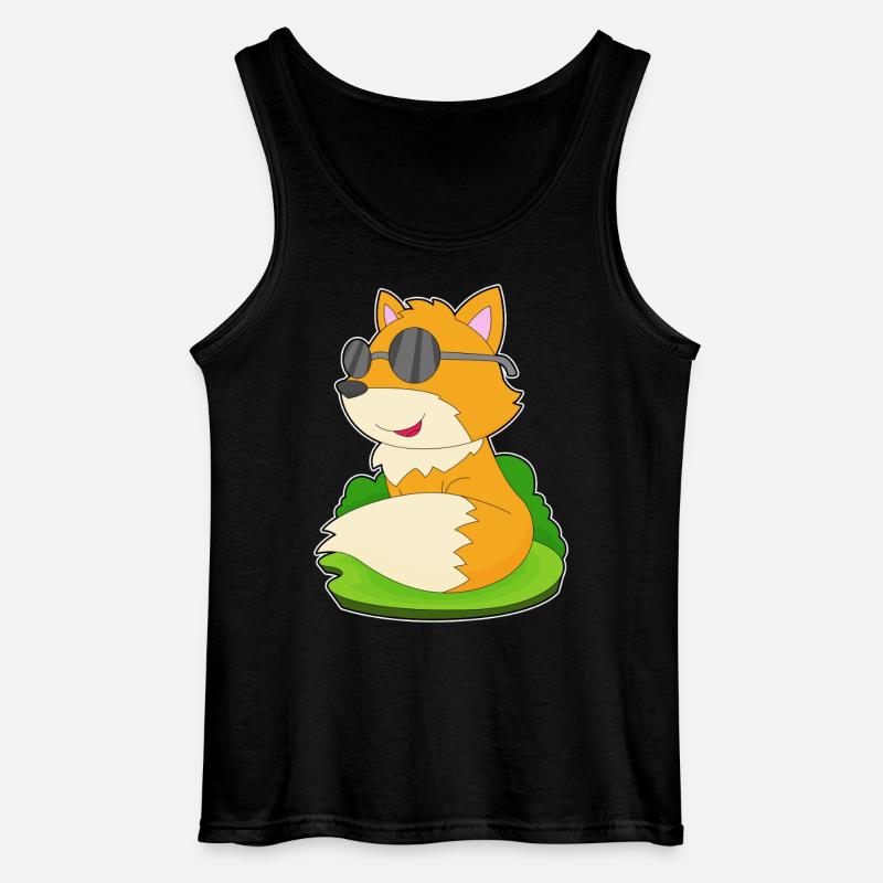 Fuchs Sonnenbrille - Gildan Männer Tank Top - Schwarz