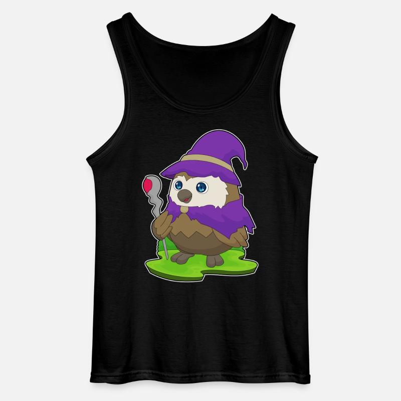 Eule Halloween Hexe - Gildan Männer Tank Top - Schwarz