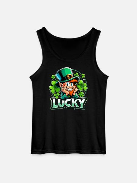 Saint-Patrick Leprechaun Leprechaun Leprechaun Happy - Débardeur Gildan Homme - noir