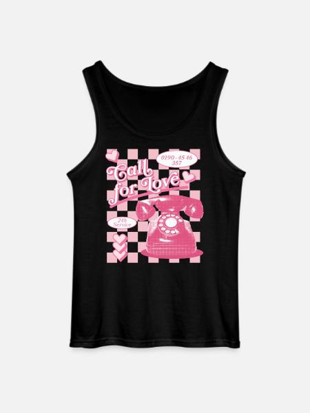 Call for Love Hotline Aesthetics - Gildan Men’s Tank Top - black