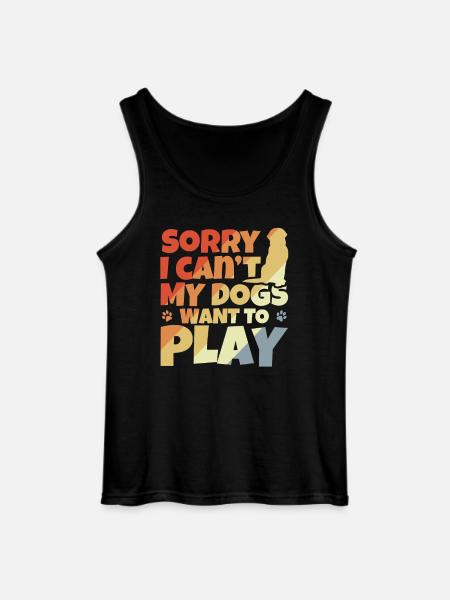 Dog Owner Joke - Gildan Men’s Tank Top - black