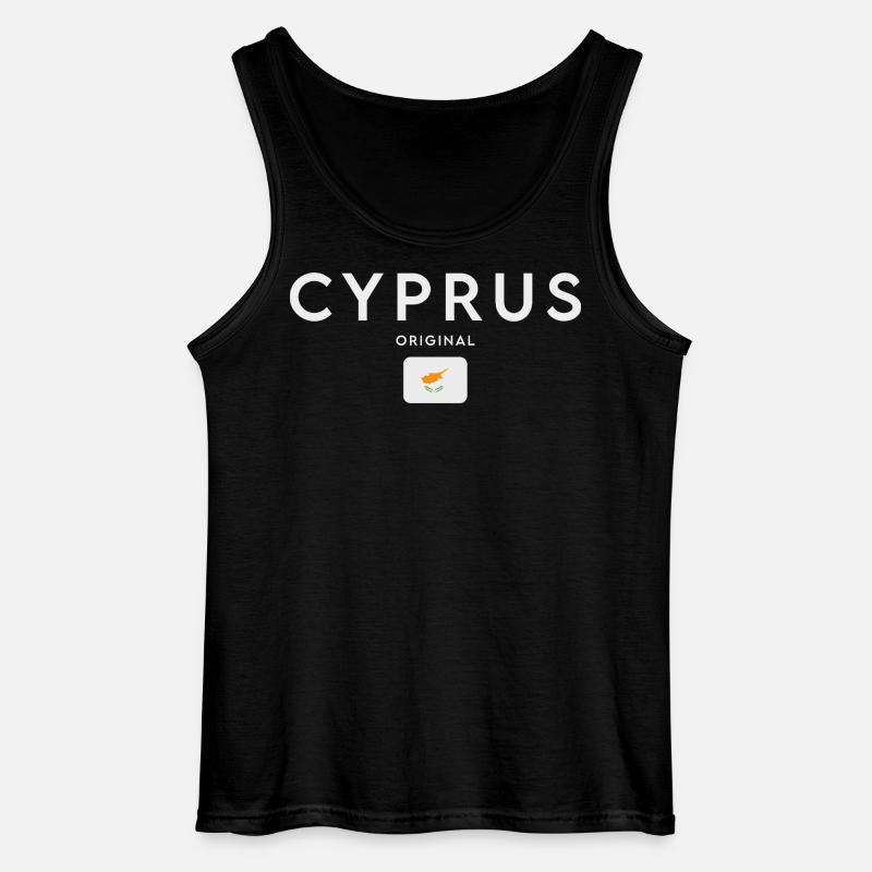 Zypern Flagge, Zypriotischer Stolz - Gildan Männer Tank Top - Schwarz