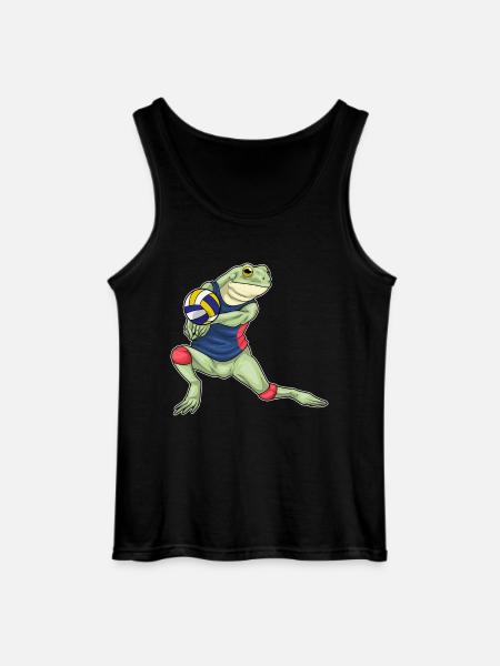 Frog Volleyball Player Volleyball - Gildan Men’s Tank Top - black
