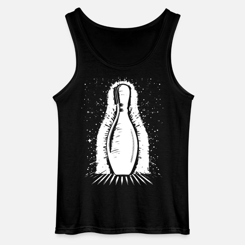 Bowling Pin - Gildan Männer Tank Top - Schwarz