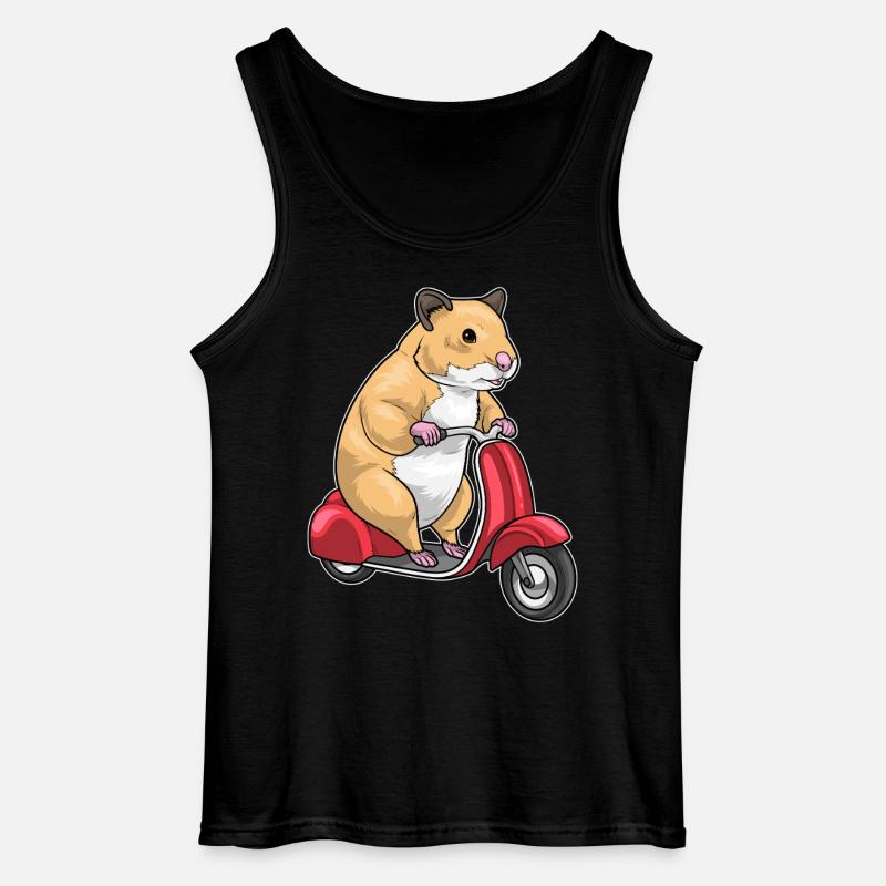 Hamster Scooter - Débardeur Gildan Homme - noir