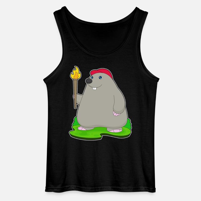 Maulwurf Fackel - Gildan Männer Tank Top - Schwarz