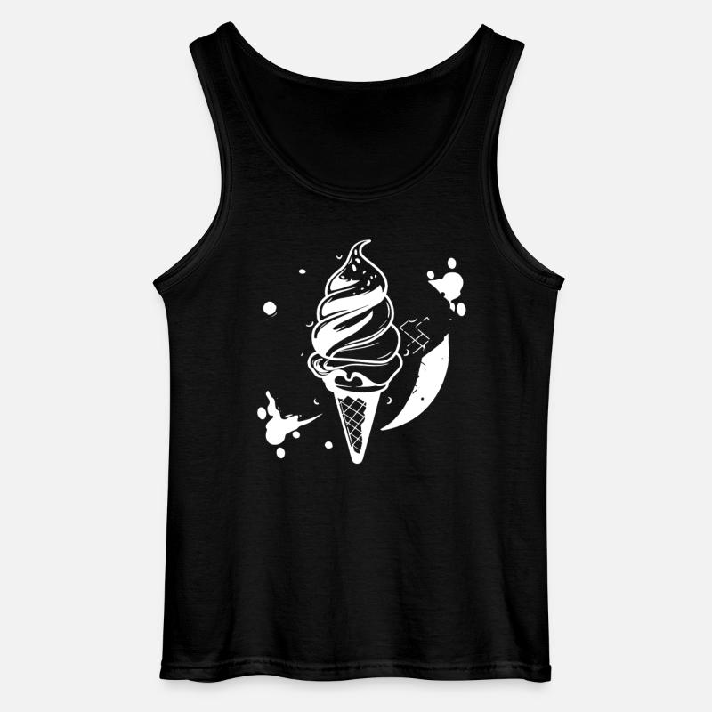 Softeis Skizze - Gildan Männer Tank Top - Schwarz