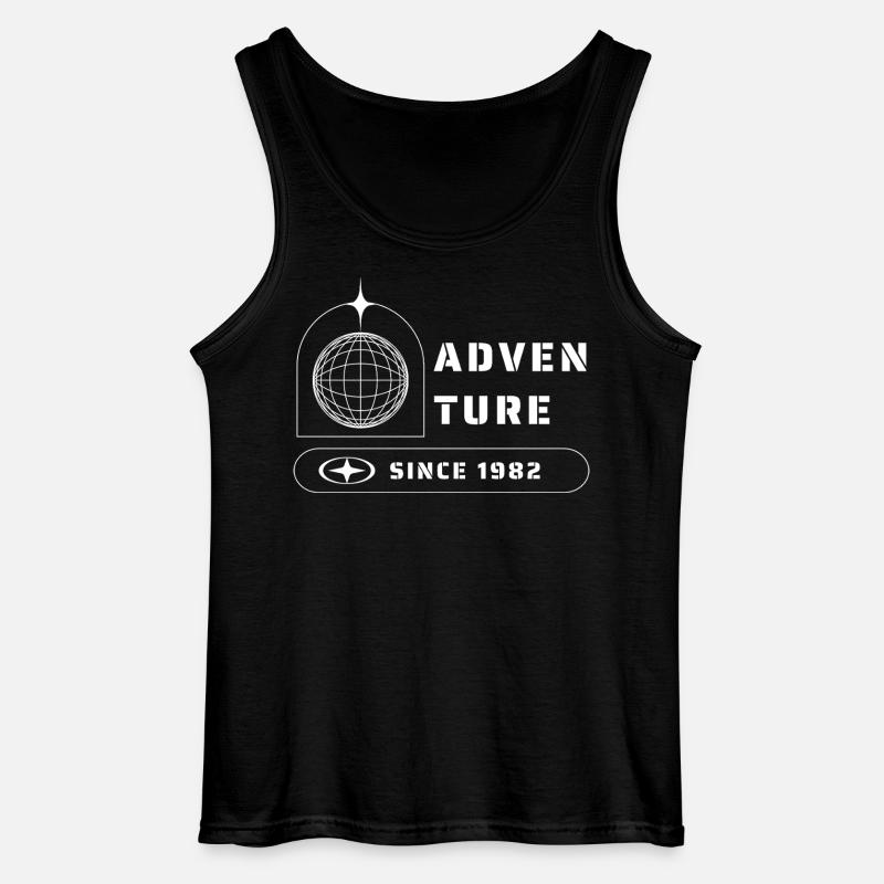 Abenteuer Entdecker Reisen 1982 - Gildan Männer Tank Top - Schwarz