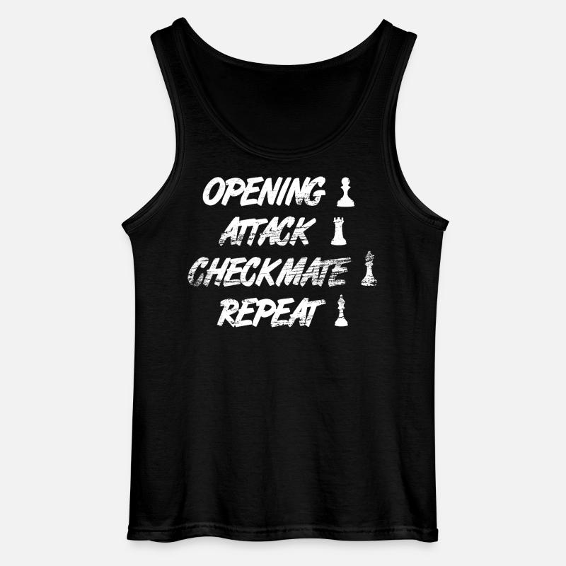 Chess Techniques - Gildan Men’s Tank Top - black