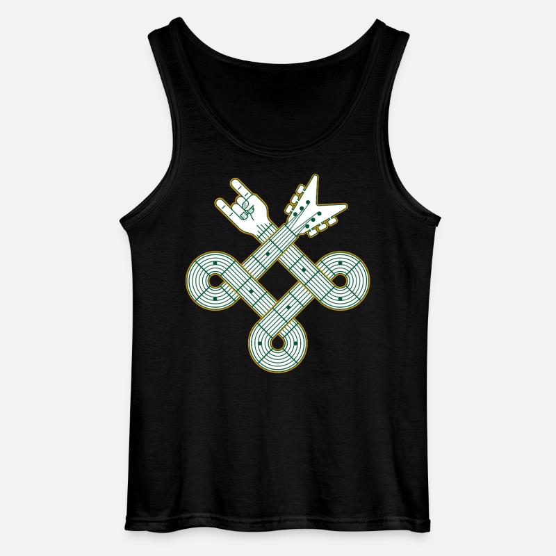 Celtic Knot Guitar - Gildan Männer Tank Top - Schwarz