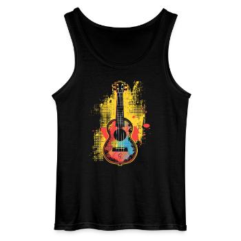 Ukulele Cartoon-Stil - Gildan Männer Tank Top - Schwarz - Vorne - AI Model Male 185 dark (185cm)