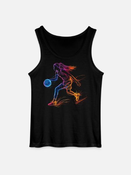 Croquis de joueur de basket-ball - Débardeur Gildan Homme - noir