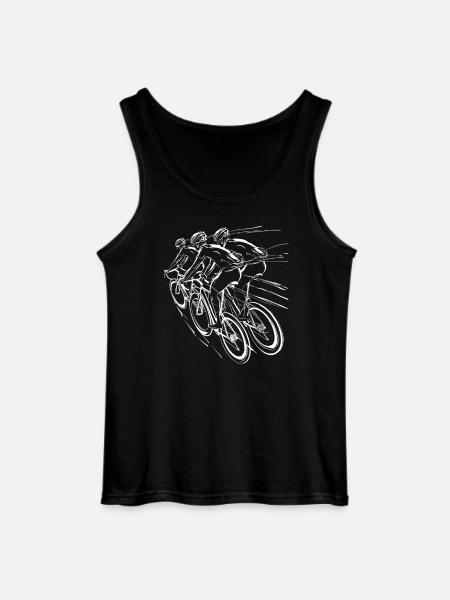 Road Cyclist Sketch - Gildan Men’s Tank Top - black