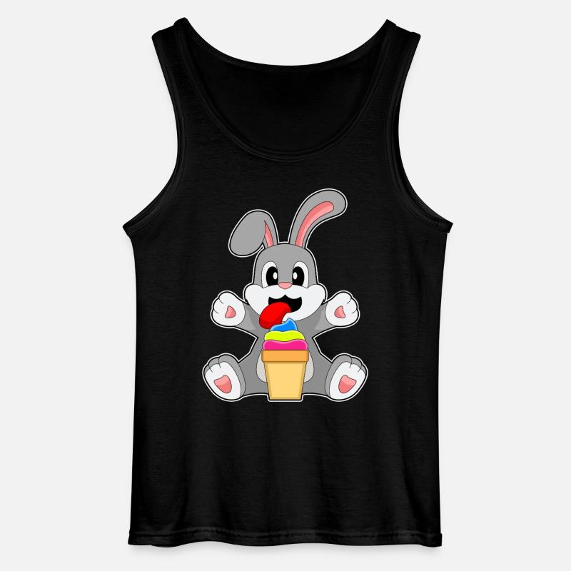 Hase Eisbecher - Gildan Männer Tank Top - Schwarz