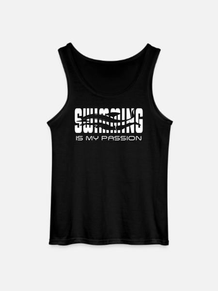swimming is my passion - Gildan Men’s Tank Top - black