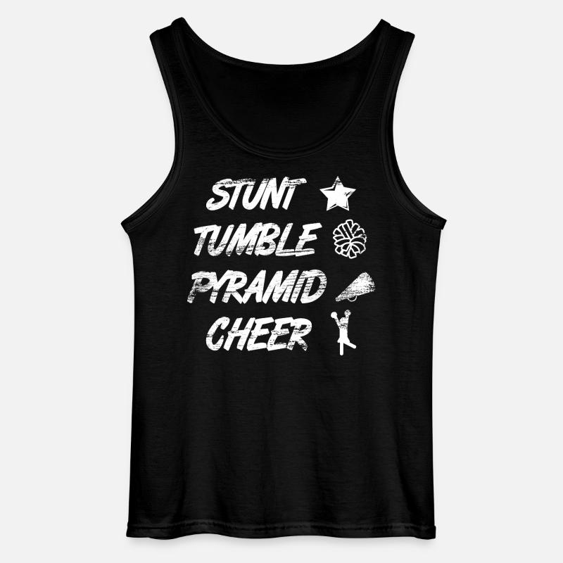 Stunt Tumble Pyramid Cheer - Gildan Männer Tank Top - Schwarz