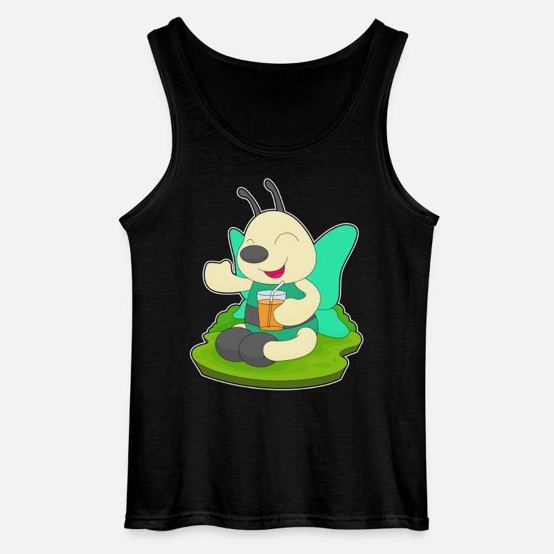 Schmetterling Saft - Gildan Männer Tank Top - Schwarz