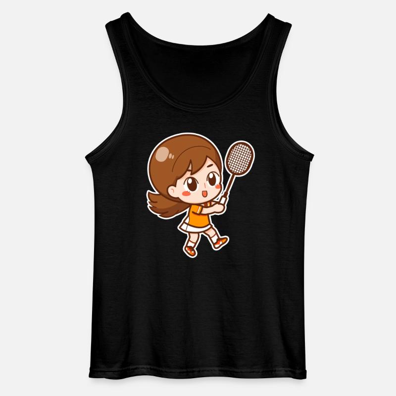 Badminton Mädchen - Gildan Männer Tank Top - Schwarz