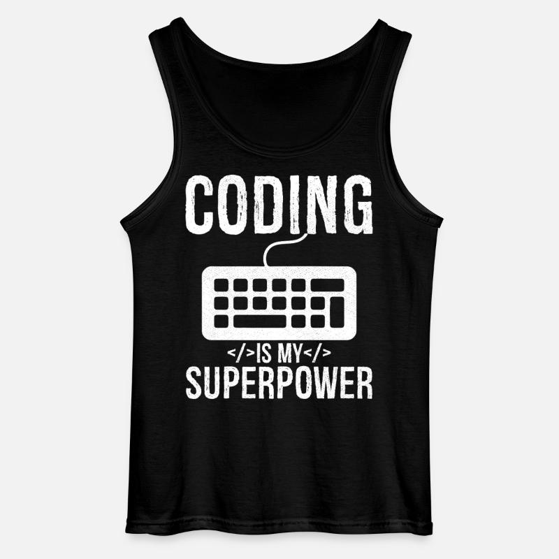 coding is my superpower - Gildan Männer Tank Top - Schwarz