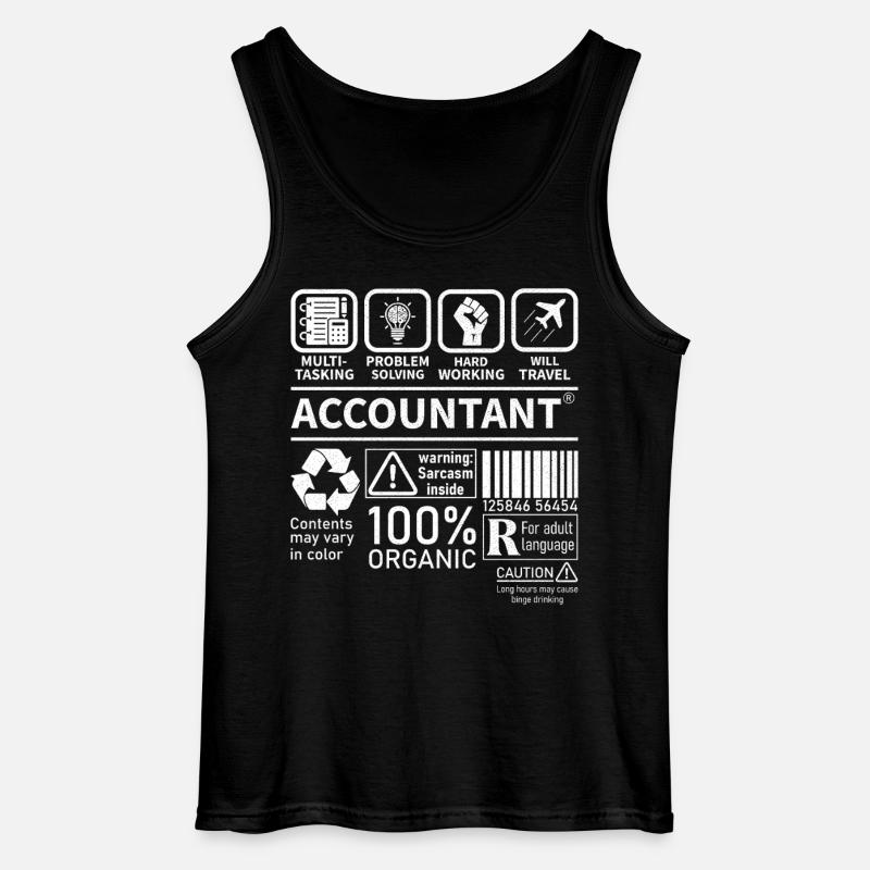 Comptable Multi Tasking Résolution de problèmes - Débardeur Gildan Homme - noir