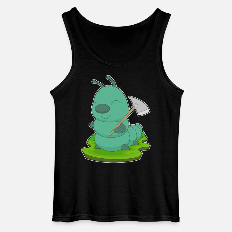 Raupe Spitzhacke - Gildan Männer Tank Top - Schwarz