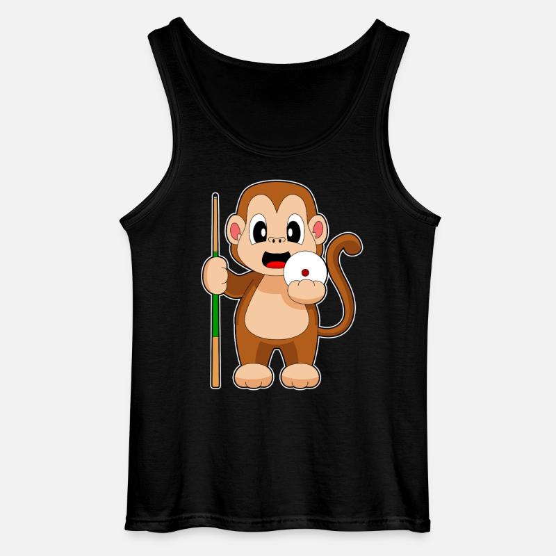 Queue de billard Monkey - Débardeur Gildan Homme - noir