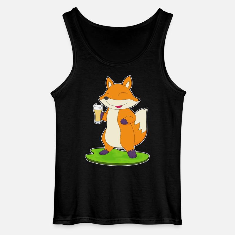 Fuchs Bier - Gildan Männer Tank Top - Schwarz