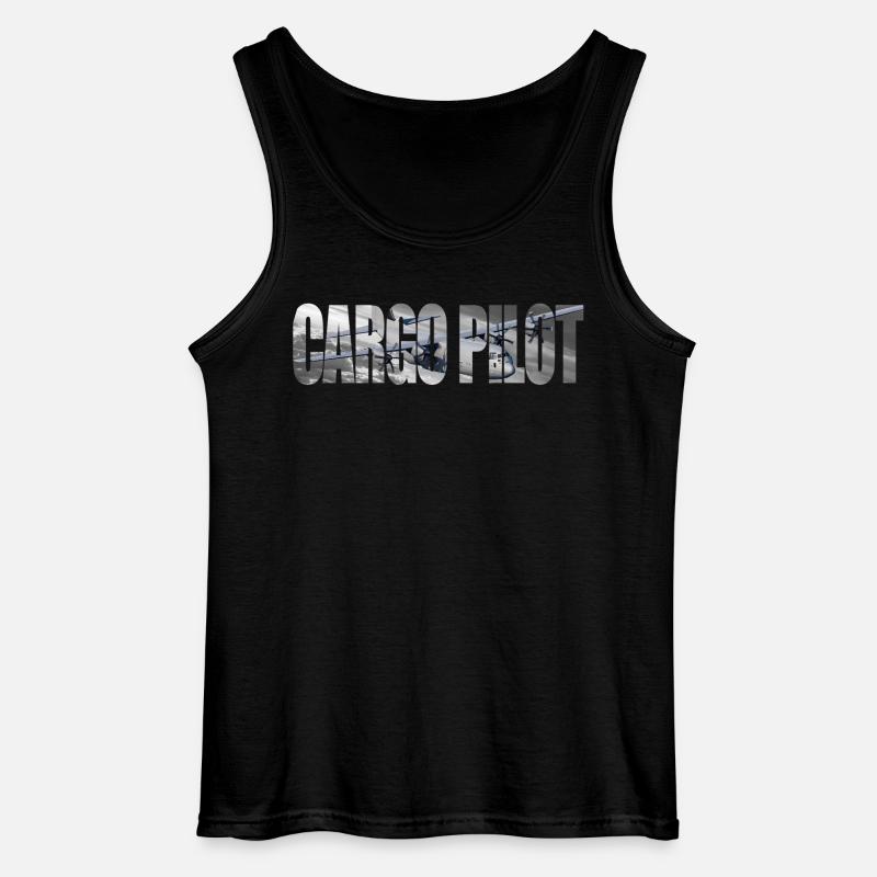 Cargo pilot C-130 - Gildan Männer Tank Top - Schwarz