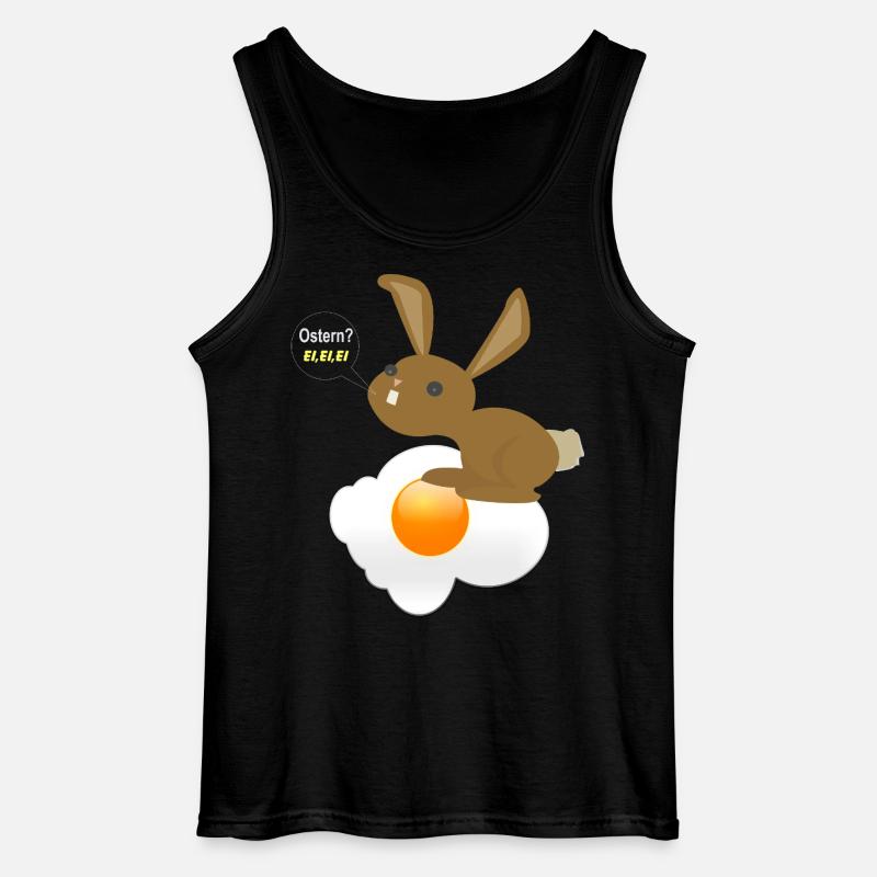 Bunny Easter Egg Egg Egg - Gildan Men’s Tank Top - black