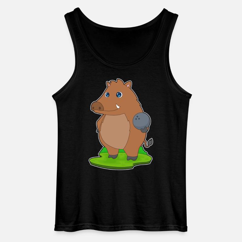 Eber Bowling Bowlingkugel - Gildan Männer Tank Top - Schwarz