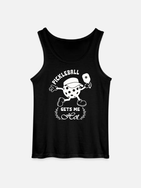 Pickleball gets me hot - Gildan Men’s Tank Top - black