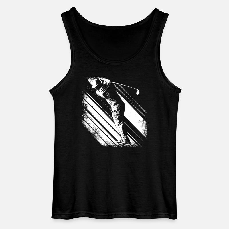 Golfer Grafik - Gildan Männer Tank Top - Schwarz
