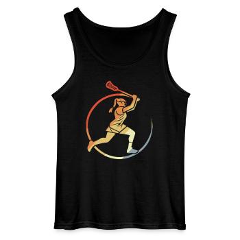 Frauen Lacrosse - Gildan Männer Tank Top - Schwarz - Vorne - AI Model Male 185 dark (185cm)