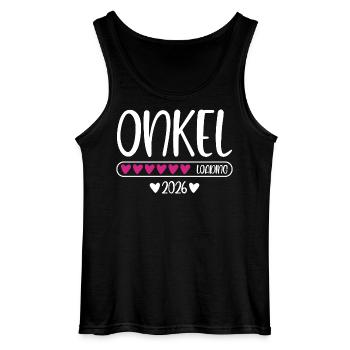 Onkel 2026 loading - Gildan Männer Tank Top - Schwarz - Vorne - AI Model Male 185 dark (185cm)