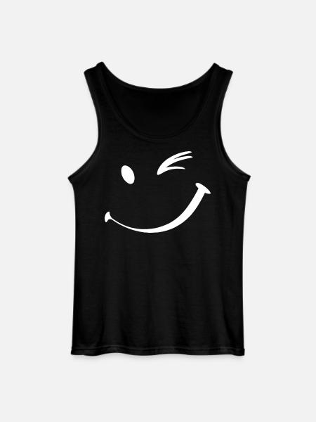 Winking face, Wink smile - Gildan Men’s Tank Top - black