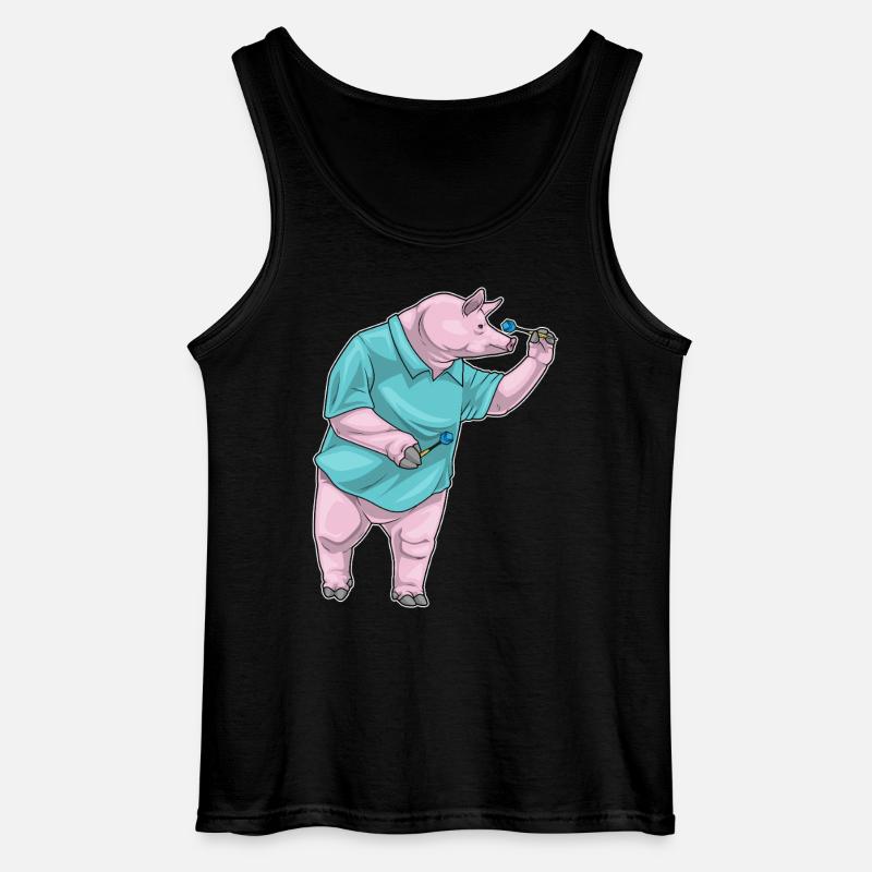 Fléchette cochon Fléchette - Débardeur Gildan Homme - noir