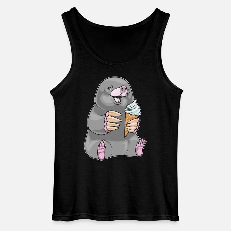Glace Mole Waffle - Débardeur Gildan Homme - noir
