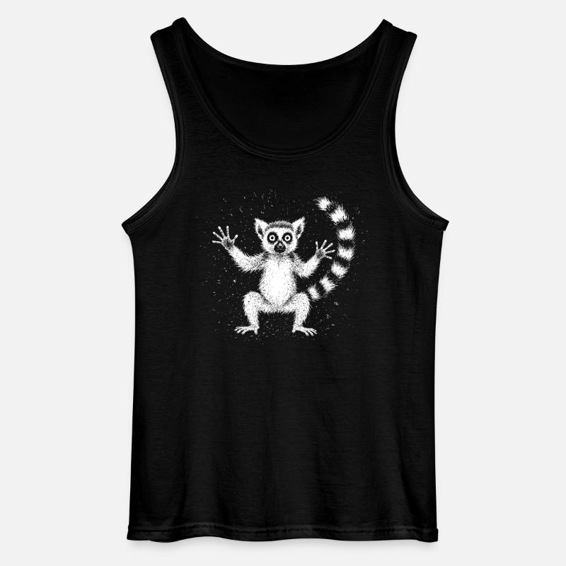 Lemur - Gildan Männer Tank Top - Schwarz