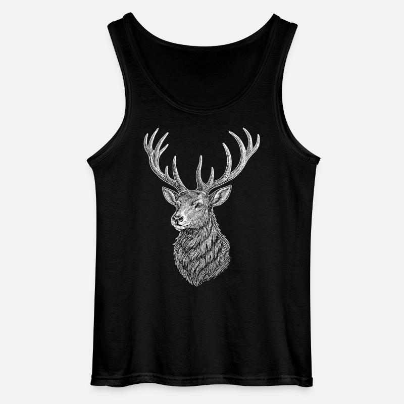 Deer - Gildan Men’s Tank Top - black