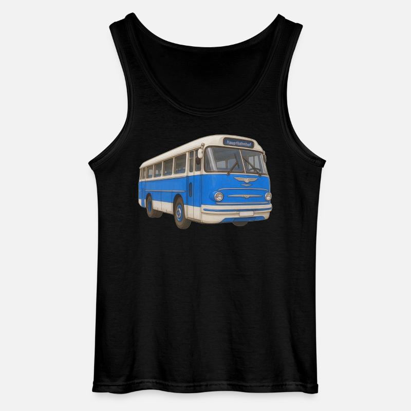 Vieux bus bleu - Débardeur Gildan Homme - noir