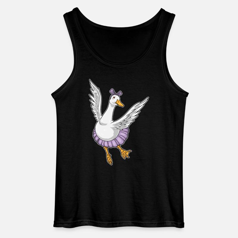Duck Ballerina Ballet Dance - Gildan Men’s Tank Top - black