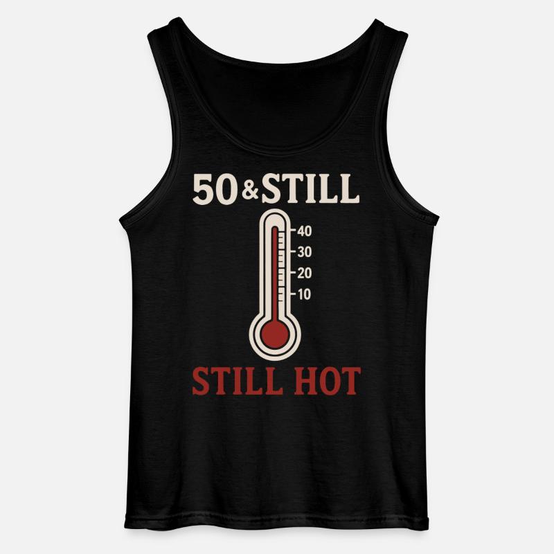 50 & Still Hot - Gildan Männer Tank Top - Schwarz
