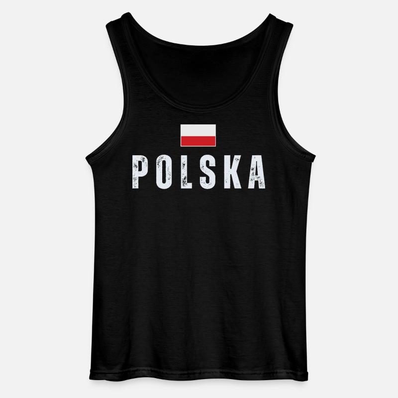 Polnische Flagge, Polnischer Stolz - Gildan Männer Tank Top - Schwarz
