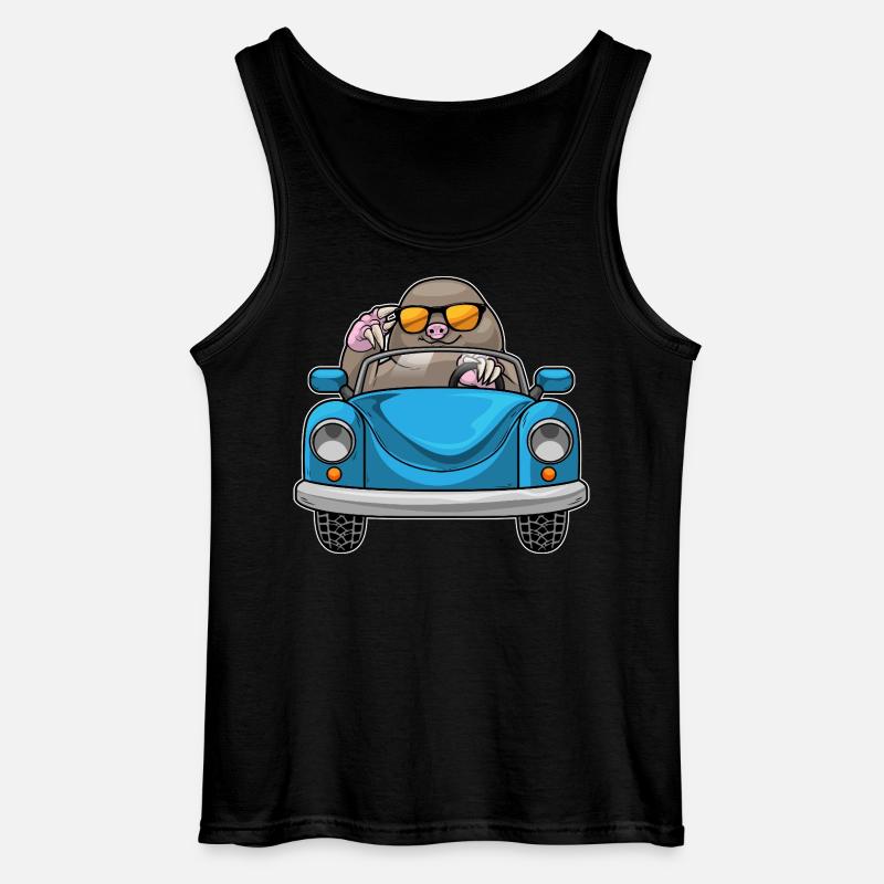 Mole Car - Gildan Men’s Tank Top - black