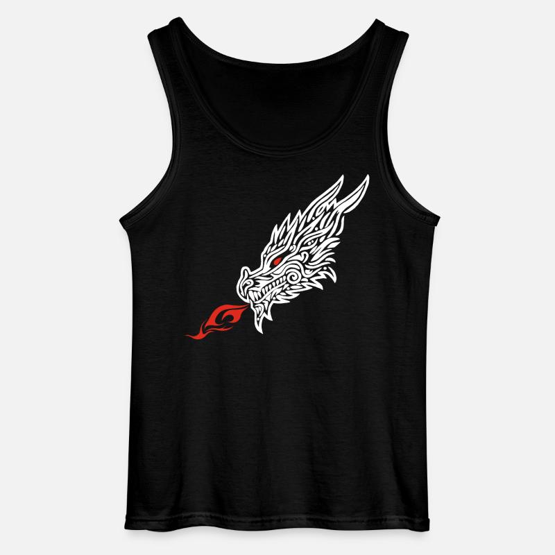 Drachenodem - Gildan Männer Tank Top - Schwarz
