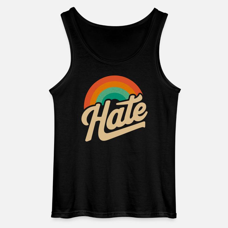 Hate aber auf eine nette weise - Gildan Männer Tank Top - Schwarz